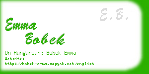 emma bobek business card